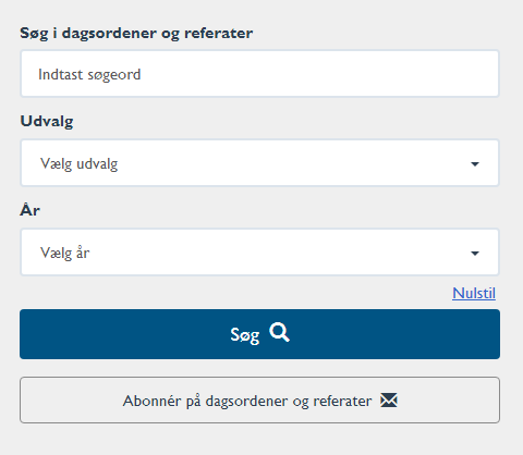 Udklip fra dagsordener og referater