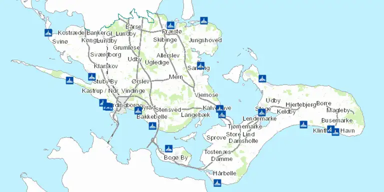 Billede, der viser badestrande i kommunen