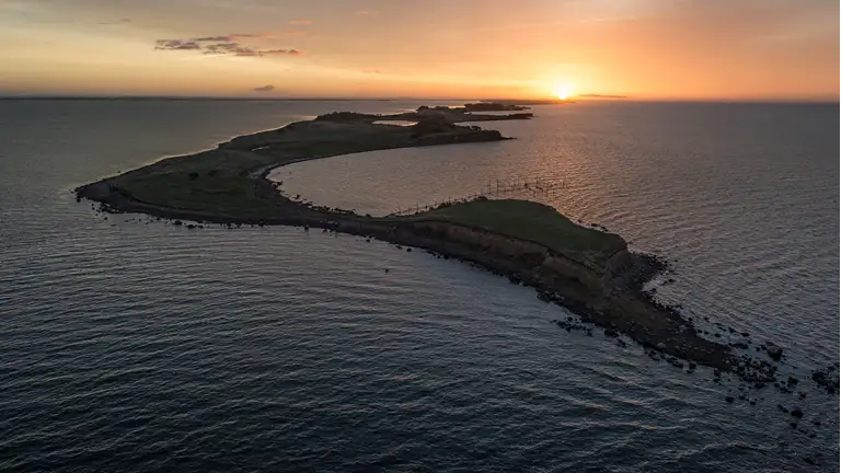 Luftfoto af Knudshoved