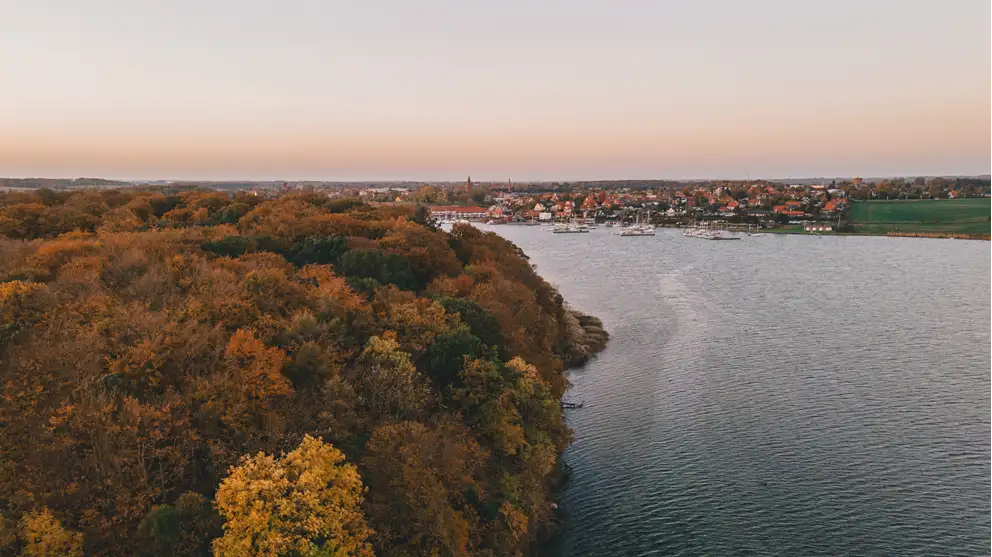 Luftfoto af Vordingborg Havn