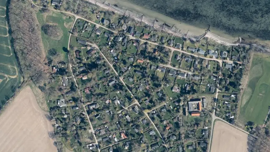 Luftfoto af sommerhusområdet Kohaven Roneklint