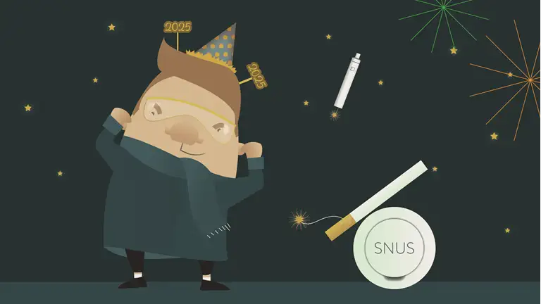 Grafik at mand og cigaretter