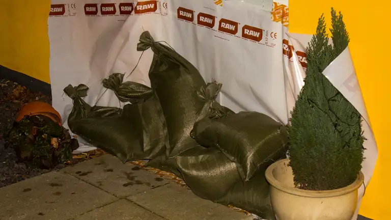 Billede af Sandsække foran dør