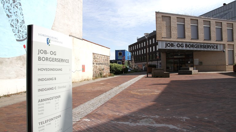 Job- og Borgerservice i Vordingborg set fra gaden