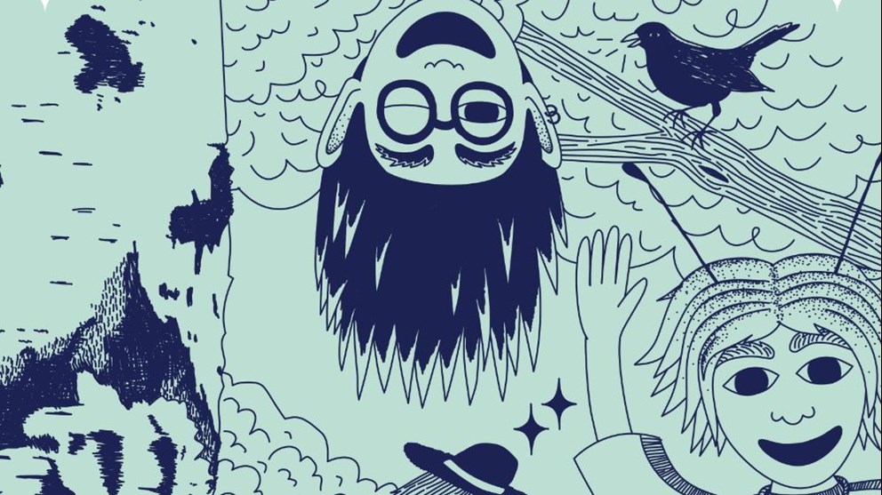 Illustration af natureventyrene Urt og Sky