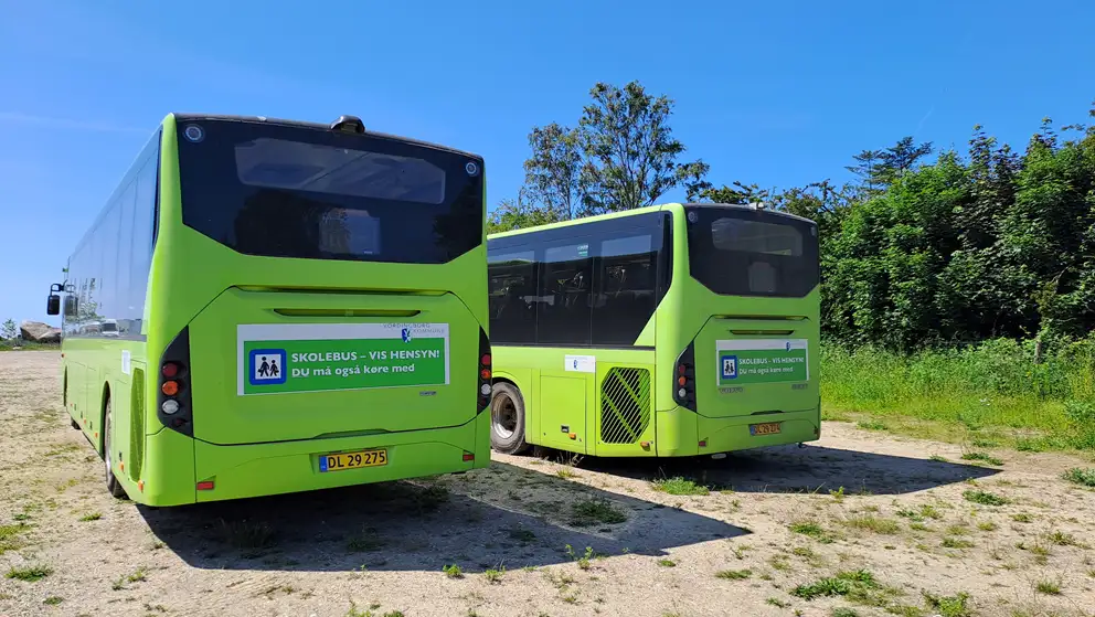 Skolebusser ved Knudshoved