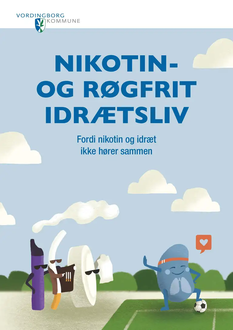 Plakat med teksten Nikotin- og røgfrit idrætsliv