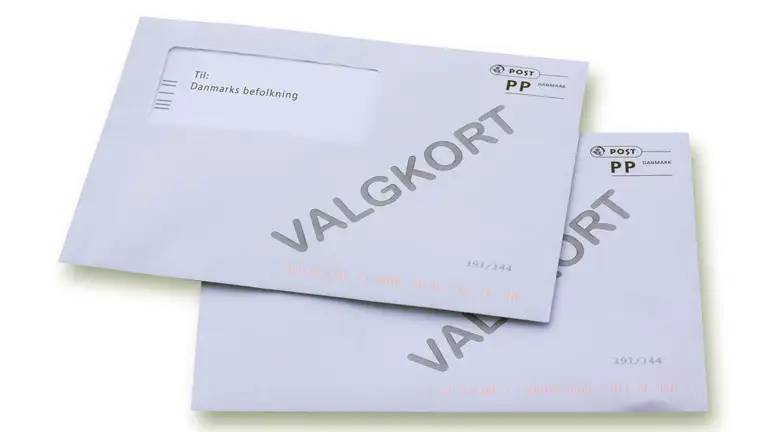 Billede af to breve med valgkort