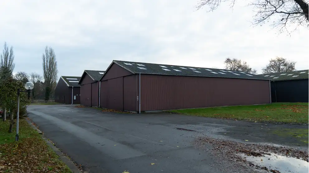 Bygninger langs landevej