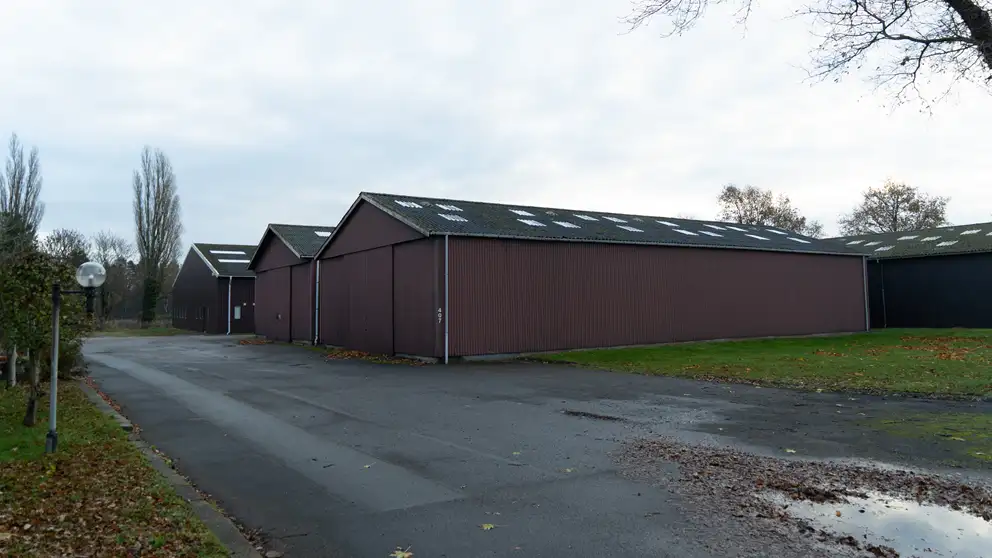 Billede af lagerbygninger - Her skal Green2x's pilotanlæg etableres
