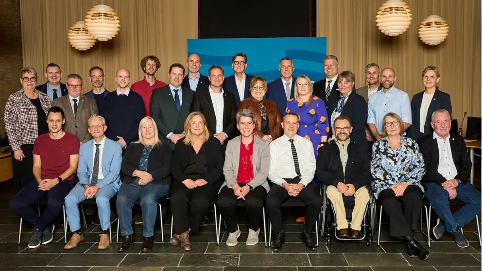 Fællesbillede af kommunalbestyrelsen 2026-2029 