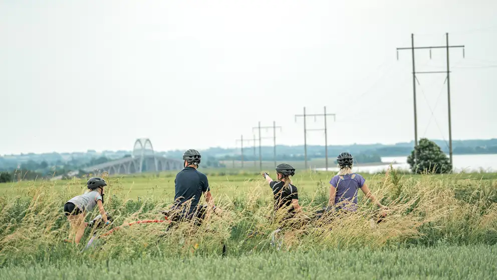 Cykelturister på vej til Møn